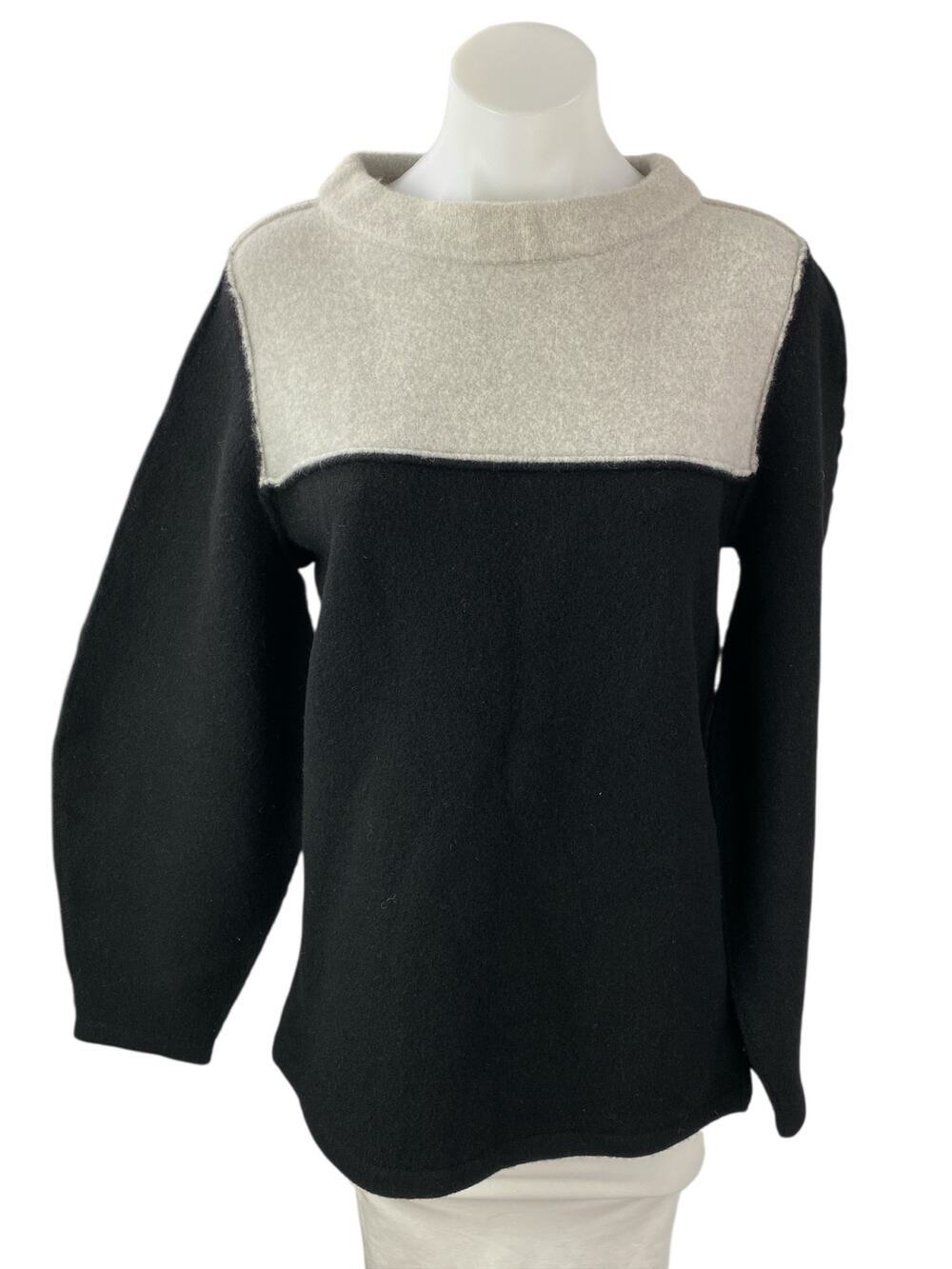 J Brand Women's Colorblock Crew Neck Long Sleeve Sweatshirt Sweater Top Size M